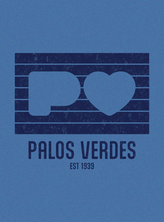 Palos Verdes Logo Tee - Heather True Royal