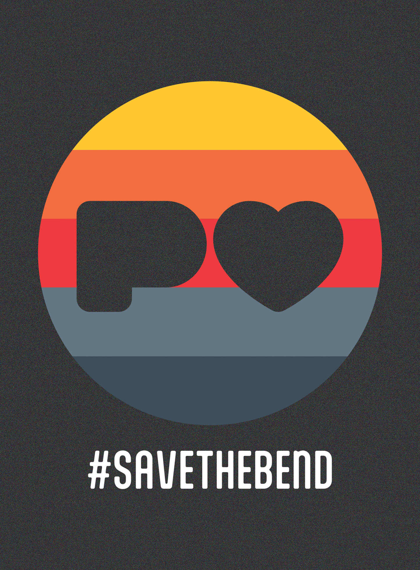 Save the Bend: V-neck - Dark Grey Heather